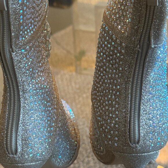 FOREVER Gorgeous Gold Embellished Ankle Boots - Picture 6 of 6